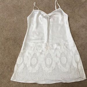 White bridal lingerie chemise with cover